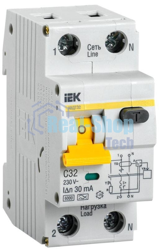 Выключатель автоматический дифференциального тока Iek MAD22-5-032-C-30 АВДТ 32 C32