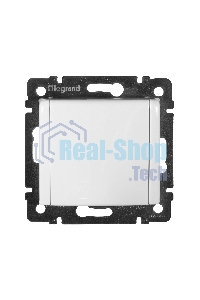 Розетка Valena с заземлением с крышкой (белая)