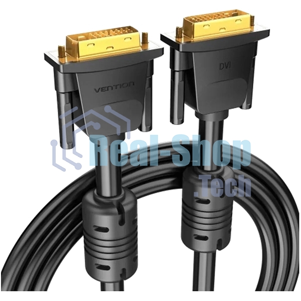 Кабель Vention DVI-I Dual link 24+5M/VGA 15M с ферритовым фильтром - 3 м.