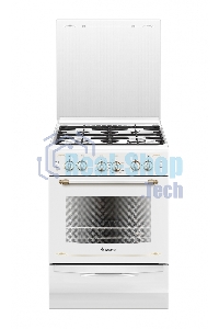 Плита газовая Gefest ПГ 6100-02 0181 белый, конфорок 4 шт, духовка 52 л, 60 см x 85 см x 60 см