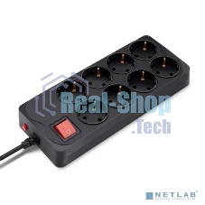 Сетевой фильтр Buro 800SH-1.8-B 1.8 м (8 розеток) черный (коробка)