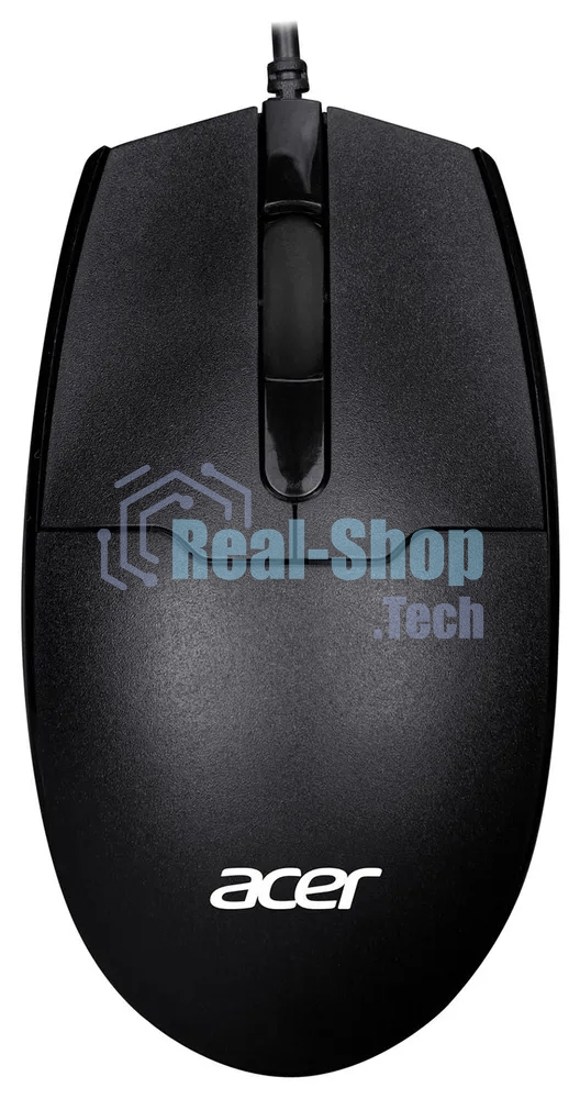 Мышь проводная Acer OMW126 черный, 1200 dpi, USB, кнопки - 3