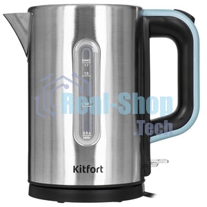 Чайник электрический Kitfort КТ-8703 1.7л. 2200Вт нержавеющая сталь/черный корпус: нерж.сталь/пластик