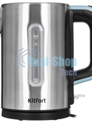 Чайник электрический Kitfort КТ-8703 1.7л. 2200Вт нержавеющая сталь/черный корпус: нерж.сталь/пластик
