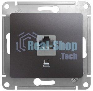 Механизм розетки комп. 1-м Glossa RJ45 кат.5е графит SchE GSL001381K