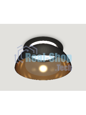 Комплект встраиваемого светильника Ambrella light XC8051101 SBK/PYG/CL черный песок/золото желтое полированное/прозрачный GX53 (C8051, N8145)