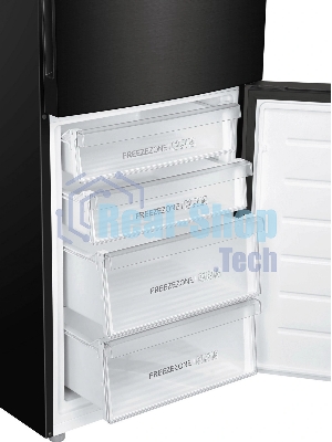 Холодильник Haier C4F740CBXGU1 черный двухкамерный 286/115л морозилка снизу, No Frost