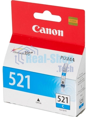 Картридж струйный CLI-521C (2934B004) голубой (535 стр.) для Canon Pixma iP3600, 4600, MP540,MP620, MP630, MP980