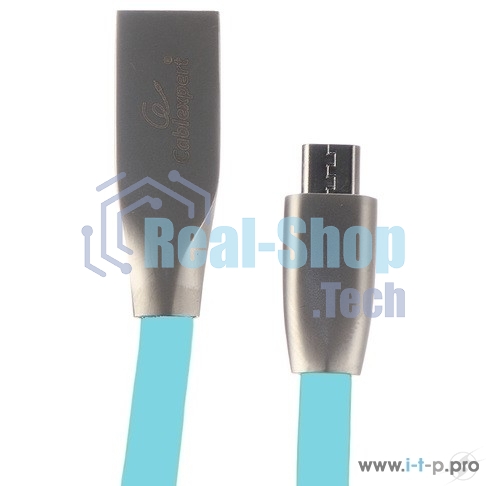 Кабель USB2.0 Cablexpert CC-G-mUSB01Bl-1M, AM/microB, серия Gold, длина 1м, синий, блистер