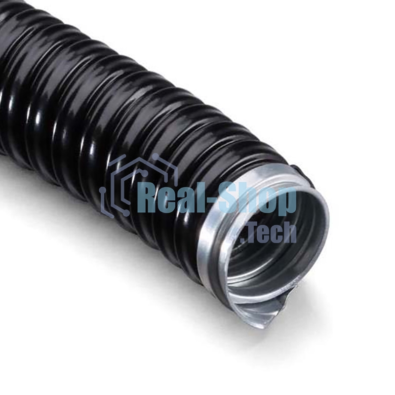 Металлорукав Rexant в ПВХ изоляции МРПИнг-50 (бухта 20 м/уп.) черный