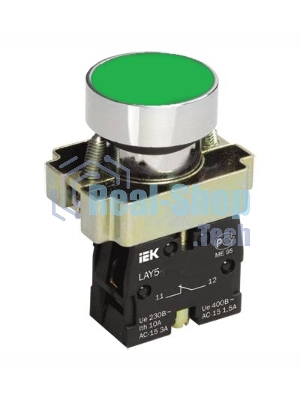 Кнопка LAY5-BA31 без подсветки зел. 1з IEK BBT60-BA-K06