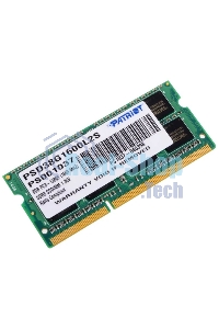Оперативная память Patriot, DDR3L, 8GB (1x8 GB), 1600 MHz, CL11, SO-DIMM