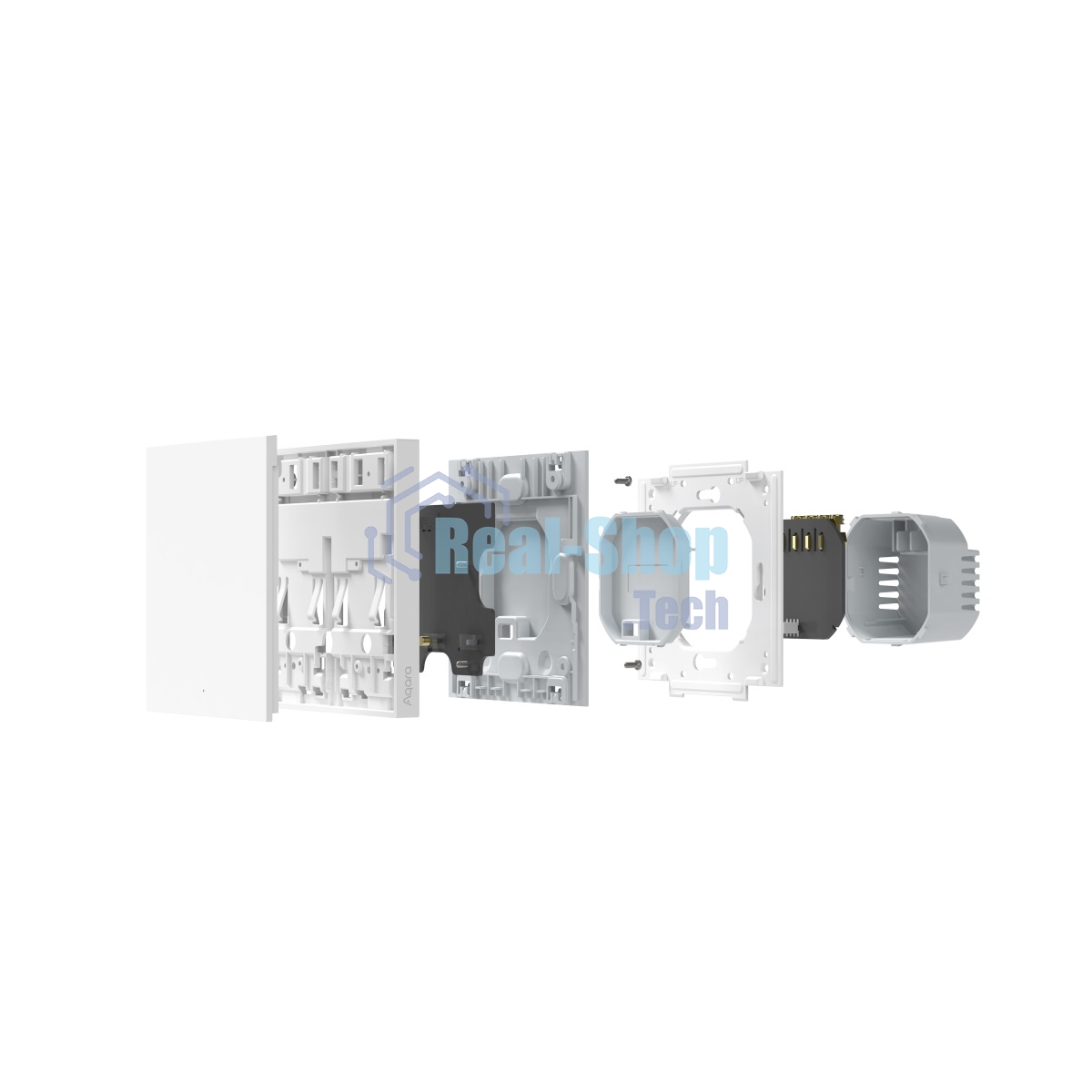 Выключатель умный Aqara Smart wall switch H1 ((with neutral, single rocker) WS-EUK03
