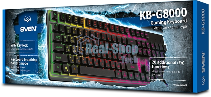 Клавиатура проводная SVEN KB-G8000 USB черный