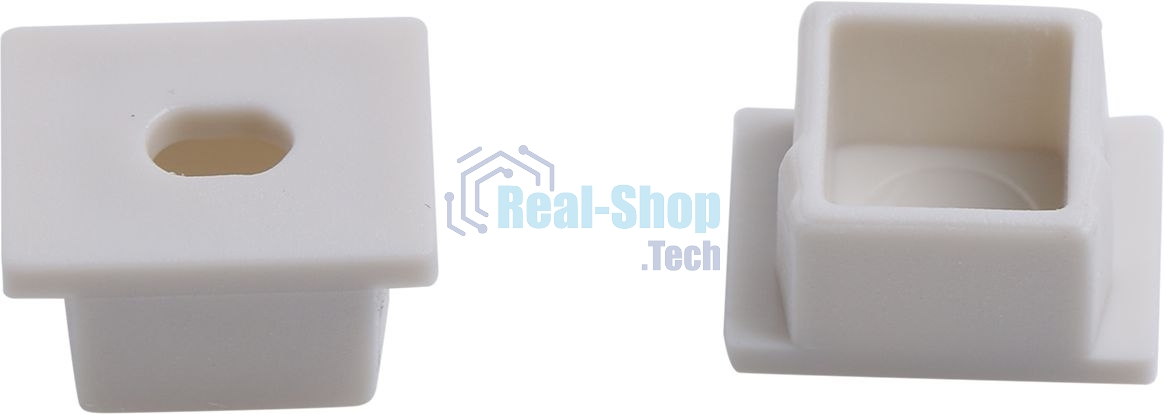 Заглушки для врезного профиля светодиодной ленты гл. 12мм (2 заглушки в пакете)