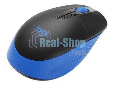 Мышь беспроводная Logitech M190 черный/синий, 1000 dpi, радиоканал, USB, кнопки - 3