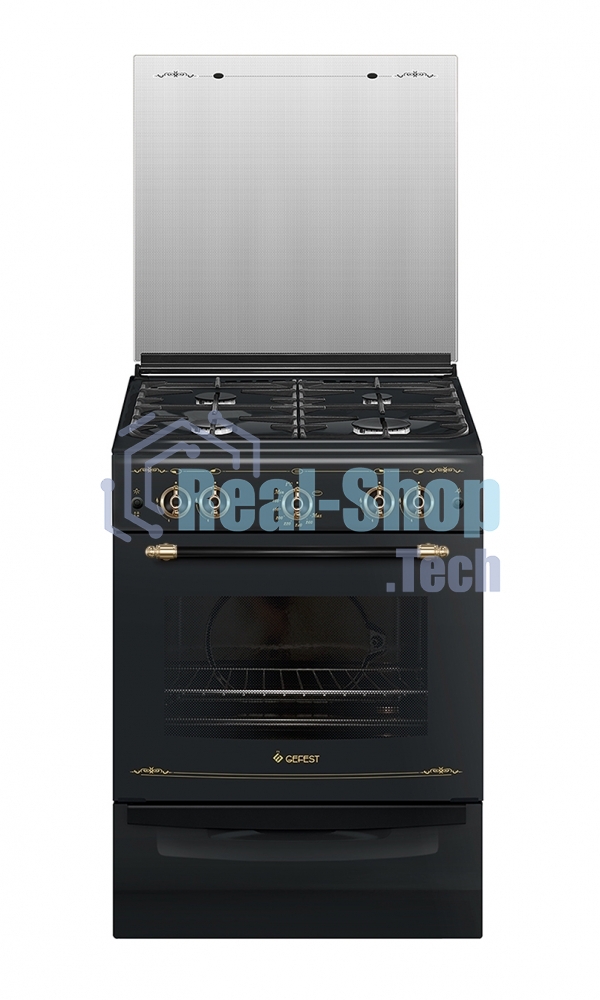 Плита газовая Gefest ПГ 6100-02 0187 черный, конфорок 4 шт, духовка 52 л, 60 см x 85 см x 60 см