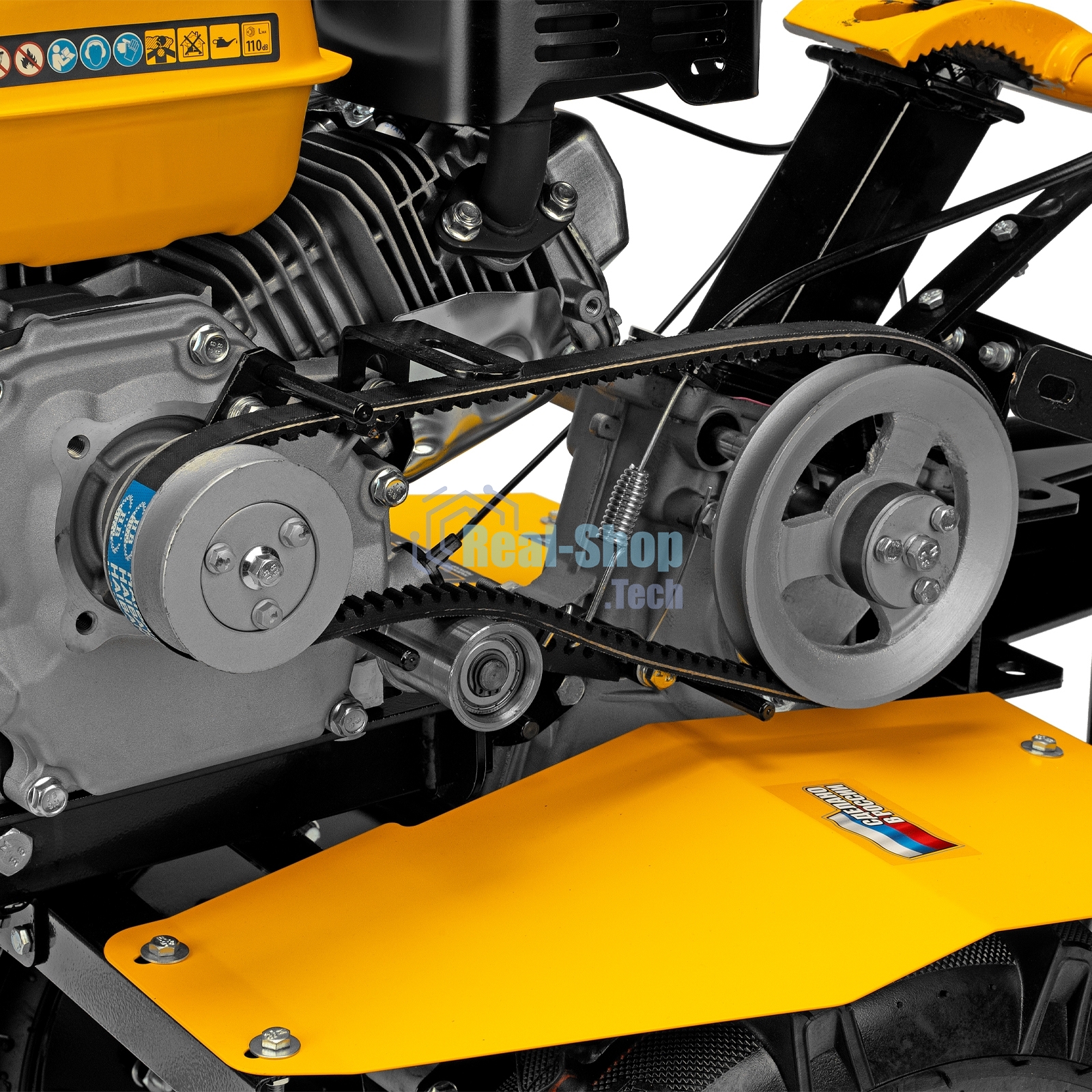 Мотоблок Denzel DPT-170S, 7 л.с., ремен.сцеп, фрез 3х4, ШОМ, передачи 2В/1Н