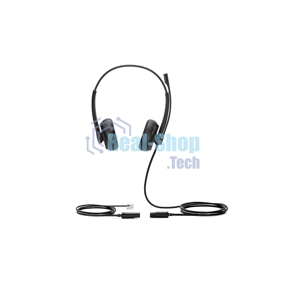 Гарнитура проводная YEALINK YHS34 Dual Дуо, Проводная, HD звук, QD, RJ9, шт