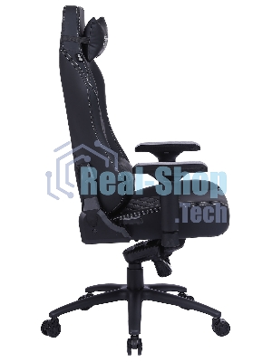 Кресло Cactus CS-CHR-0112BL черный, экокожа, подголовник