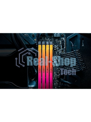 Оперативная память Kingston Fury Renegade, DDR5, 32Gb (1x32Gb), 6400MHz, CL32, DIMM, радиатор, RGB, серебристый/черный