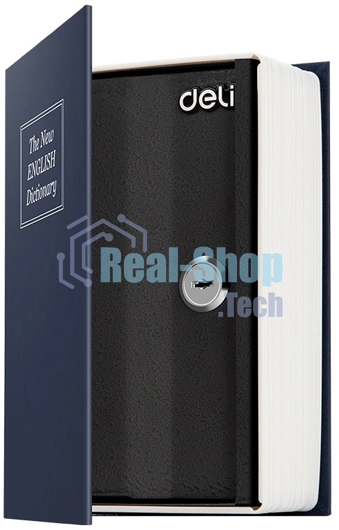 Сейф-книга Deli ET640 180x115x55 мм ключевой, синий