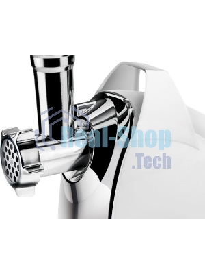 Мясорубка электрическая Centek CT-1603 белый, 2000 Вт, 2.0 кг/мин, реверс, защита от перегрузки, насадки - 4
