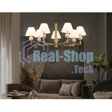 Люстра Ambrella light LH75162/7 BS/FR латунь/белый матовый E14*7 max 40W D890*580