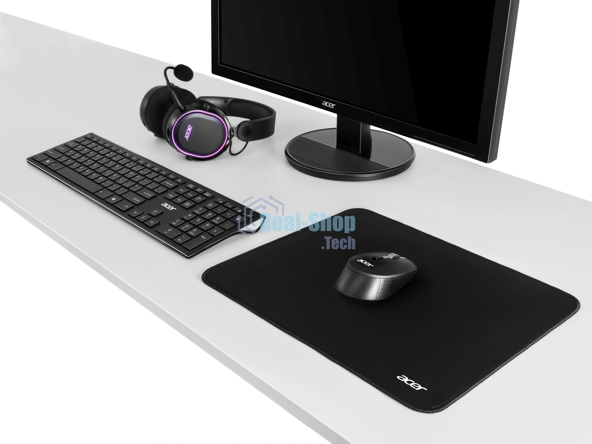 Мышь беспроводная Acer OMR310 черный, 1600 dpi, радиоканал, Bluetooth, USB, кнопки - 7