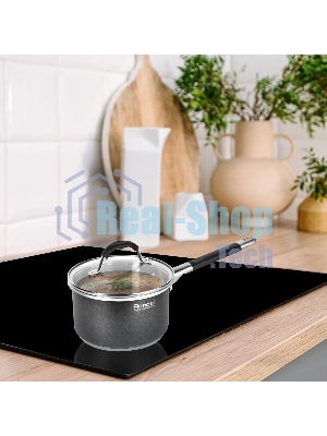 Ковш Rondell Stern RDS-008, 1.9л, с крышкой 16см, серый