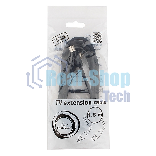 Кабель телевизионный Gembird, CCV-515, Coaxial M/F, 1.8м