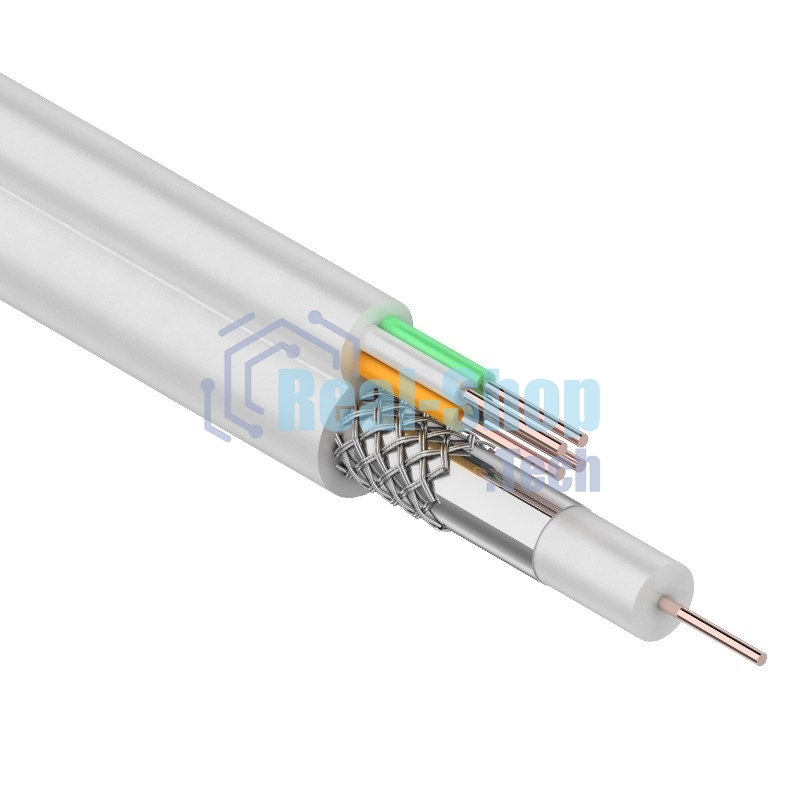 Кабель Rexant ККСВ-В+4х0,5 мм (бухта 100 м) белый