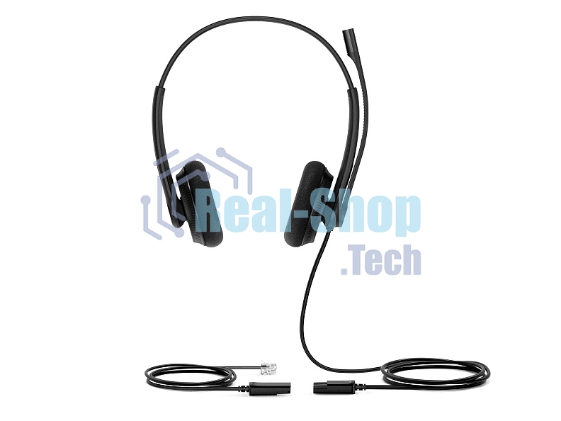 Гарнитура проводная YEALINK YHS34 Lite Dual Дуо, Проводная, HD звук, QD, RJ9, шт