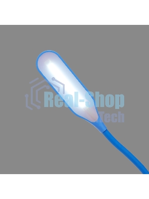 Светильник настольный Rexant Click 4Вт, LED, 4000К, диммируемый 3 ступени, заряжаемый, на прищепке, синий