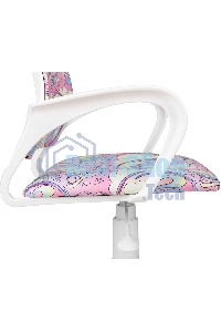 Кресло детское Бюрократ BUROKIDS 1 W мультиколор луна розовая крестов. пластик пластик белый