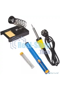 Набор для пайки Rexant №4 (паяльник 30 Вт, оловоотсос, подставка, припой, губка)
