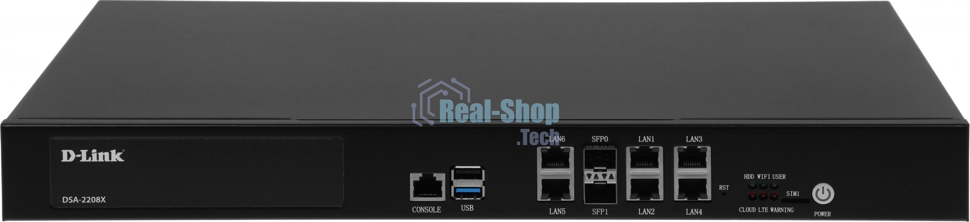 Маршрутизатор D-Link Service Router, 6x1000Base-T, 2x10GBase-X SFP+, 2xUSB ports, RJ45 Console