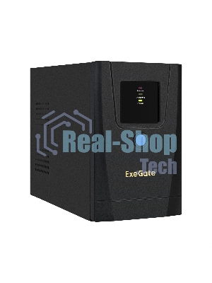 Источник бесперебойного питания ExeGate SpecialPro UNB-1000.LED.AVR.1SH.2C13.RJ.USB 1000VA/550W, LED, AVR,1*Schuko+2*C13, RJ45/11,USB, металлический корпус, черный