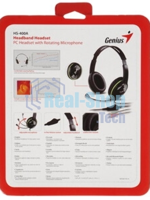 Гарнитура Genius HS-400A черный, проводная