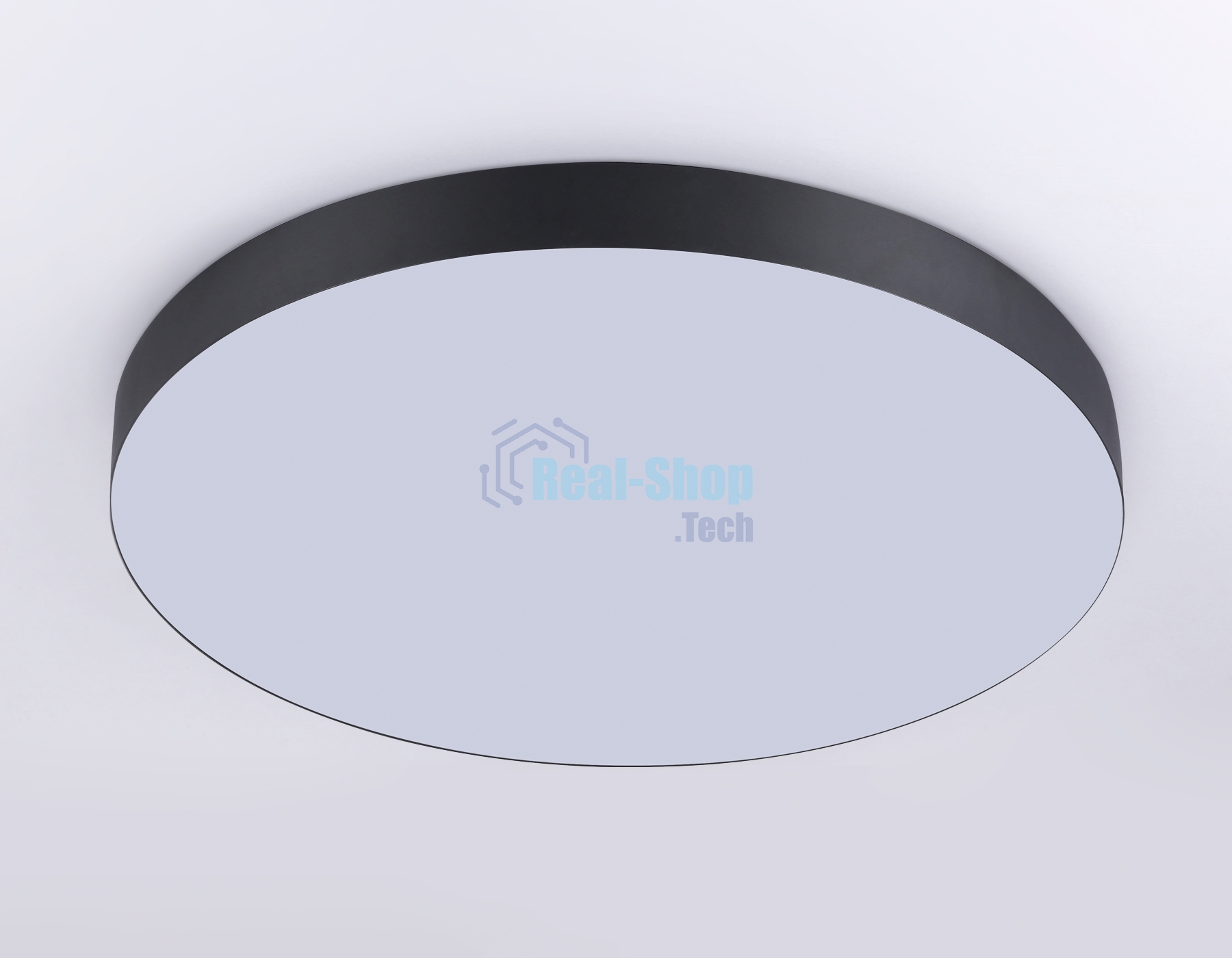 Потолочный светодиодный светильник Ambrella light FV5537 BK черный LED 90W 3000K D600*58 (Без ПДУ)