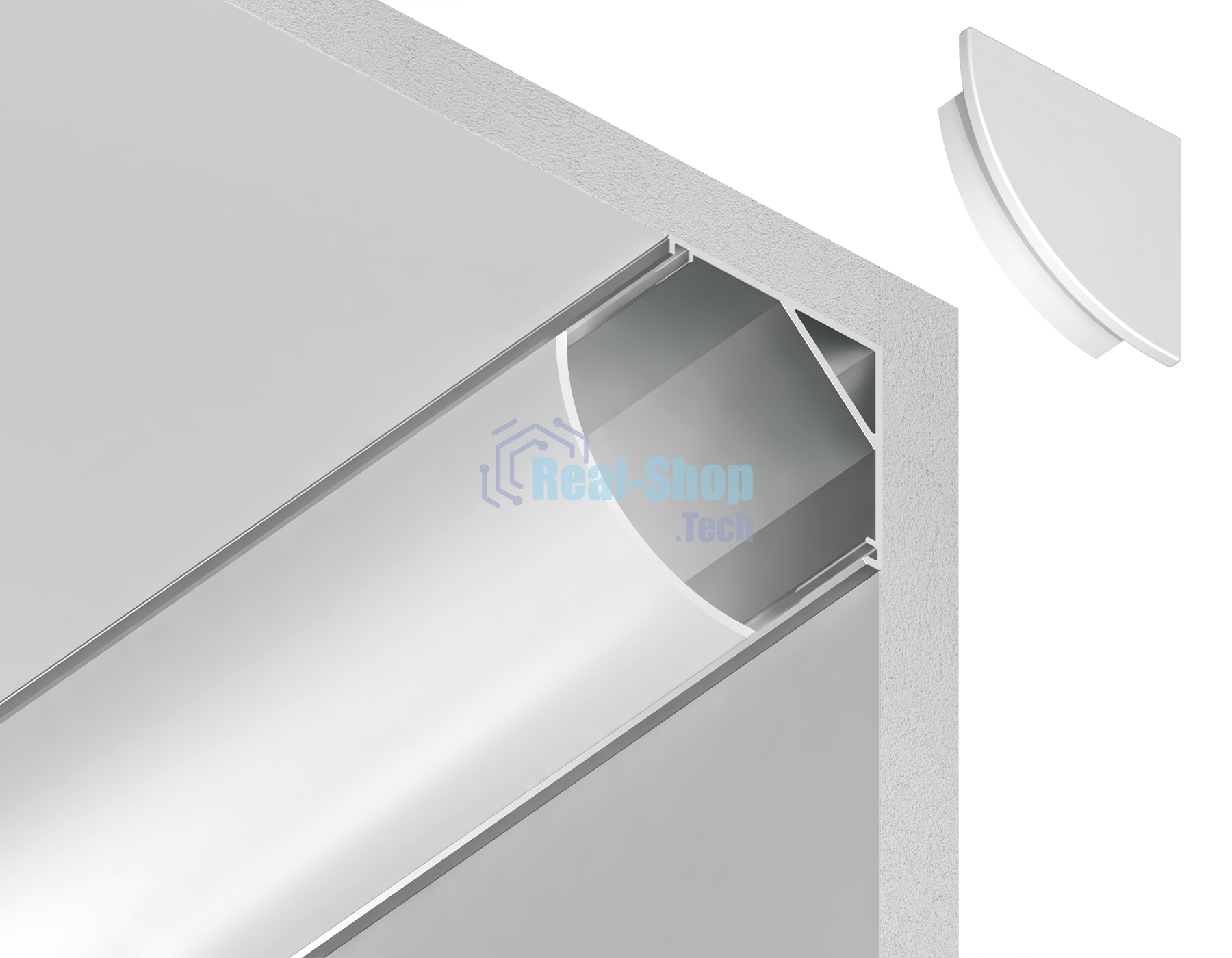 Алюминиевый профиль Ambrella light GP2100AL серебро 2000*15.7*15.7