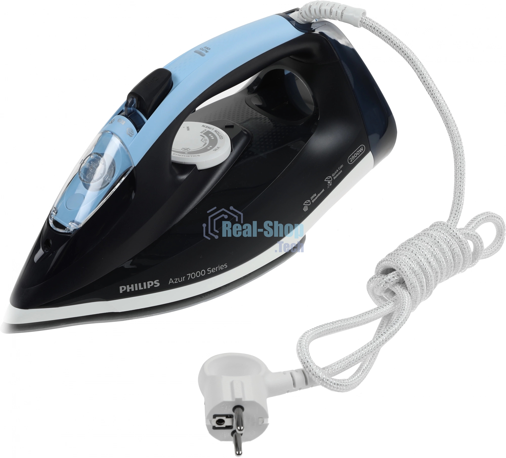 Утюг Philips DST7030/20 синий, 2800 Вт, 50 г/мин, 250 г/мин, 300 мл