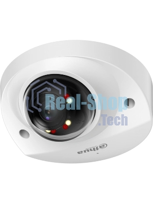 Уличная мини-купольная IP-видеокамера SmartDualLight Dahua DH-IPC-HDBW2449FP-AS-IL-0280B 4Мп, 1/2.9” CMOS, объектив 2.8мм, видеоаналитика, микрофон, ИК 30м, LED 30м, IP67, металл