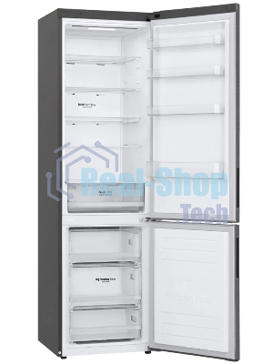 Холодильник LG GA-B509CLSL графитовый двухкамерный 277/107л морозилка снизу, No Frost