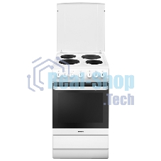 Плита электрическая Hansa FCEW54120 белый, конфорок 4 шт, духовка 62 л, 50 см x 85 см x 60 см