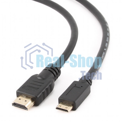 Кабель Cablexpert HDMI-mini HDMI CC-HDMI4C-6, 19M/19M, v2.0, медь, позол.разъемы, экран, 1.8м, черный, пакет