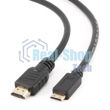 Кабель Cablexpert HDMI-mini HDMI CC-HDMI4C-6, 19M/19M, v2.0, медь, позол.разъемы, экран, 1.8м, черный, пакет