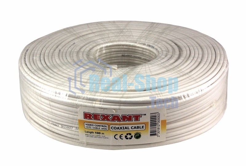 Кабель Rexant ККСВ-В+4х0,5 мм (бухта 100 м) белый