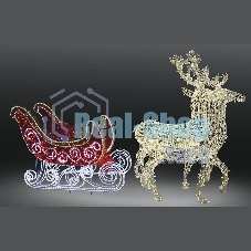 Фигура олени с санями Neon-night