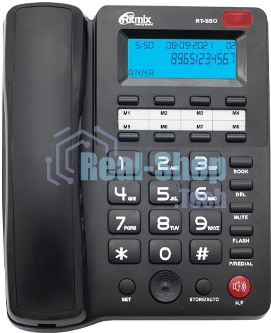 Телефон проводной Ritmix RT-550 черный